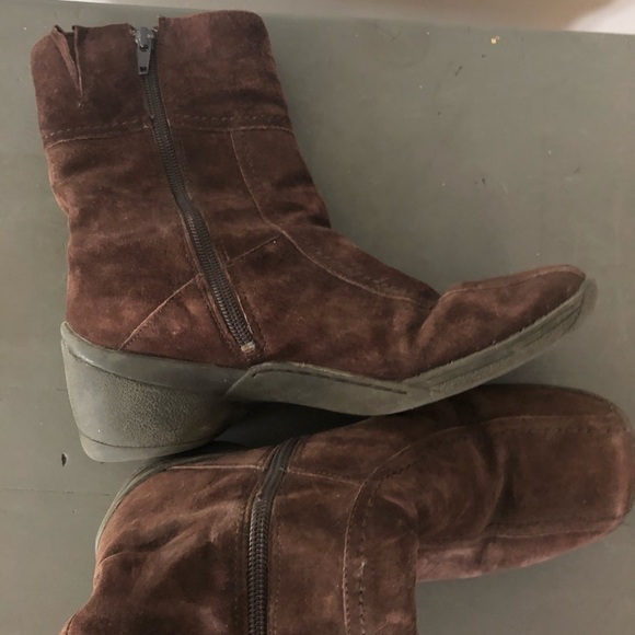 Hush Puppies - Brown Suede Boots - Picture 2 of 2